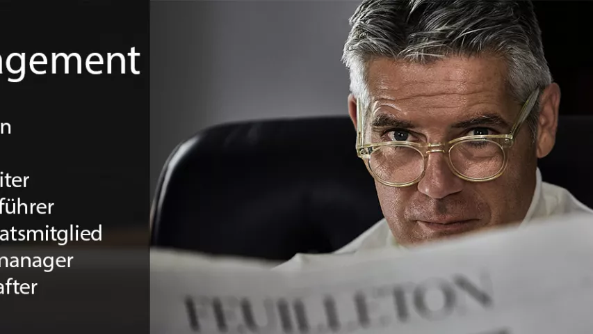 Management, Geschäftsführer, Aufsichtsrat, Gesellschafter, Institutsleiter Management, Geschäftsführer, Aufsichtsrat, Gesellschafter, Institutsleiter